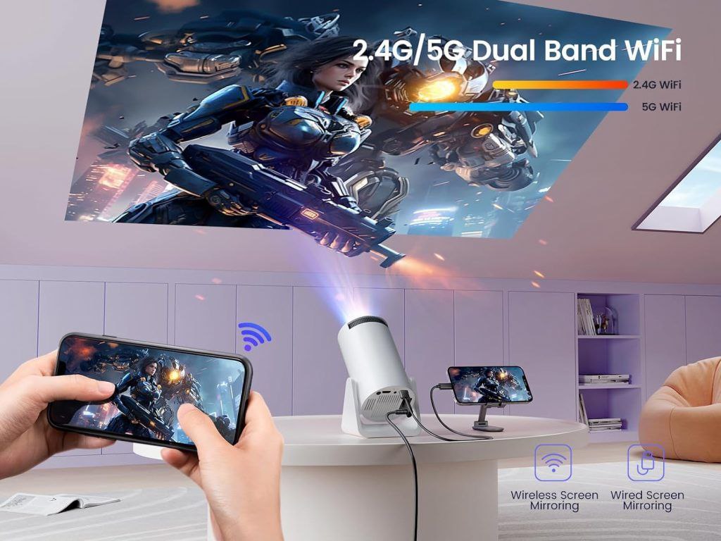Android 5G Wi-Fi Projector 4K