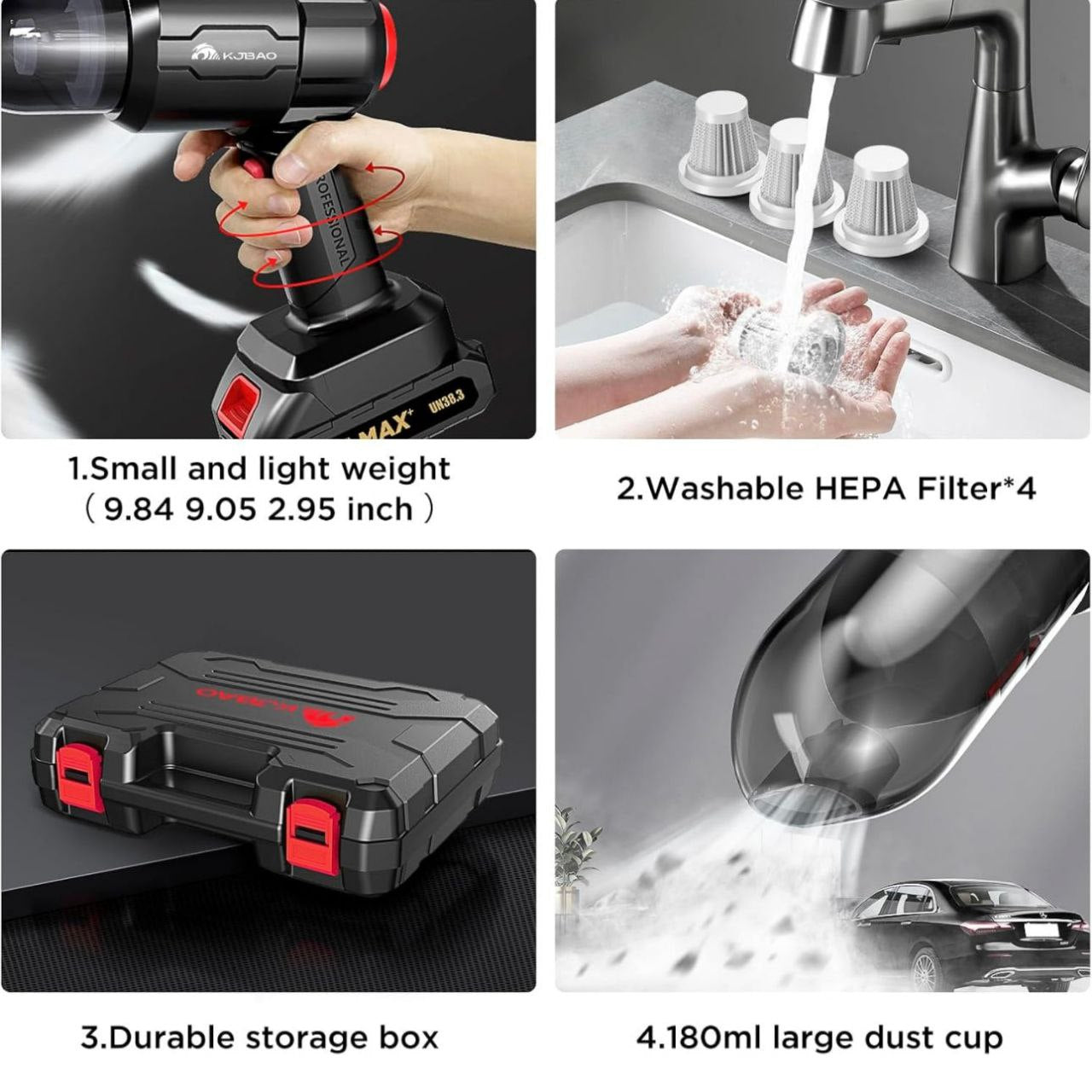 3-in-1 High-Power Portable Wireless Vacuum Cleaner
