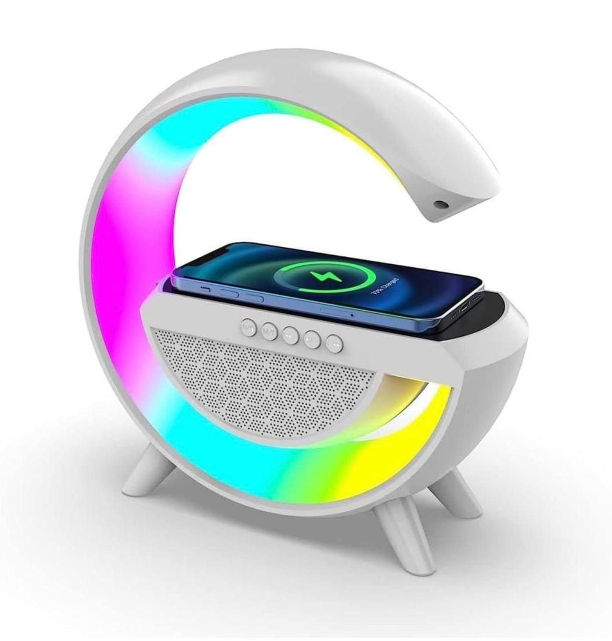 3-in-1 G-Shape LED Bluetooth Speaker & Wireless Fast Charger